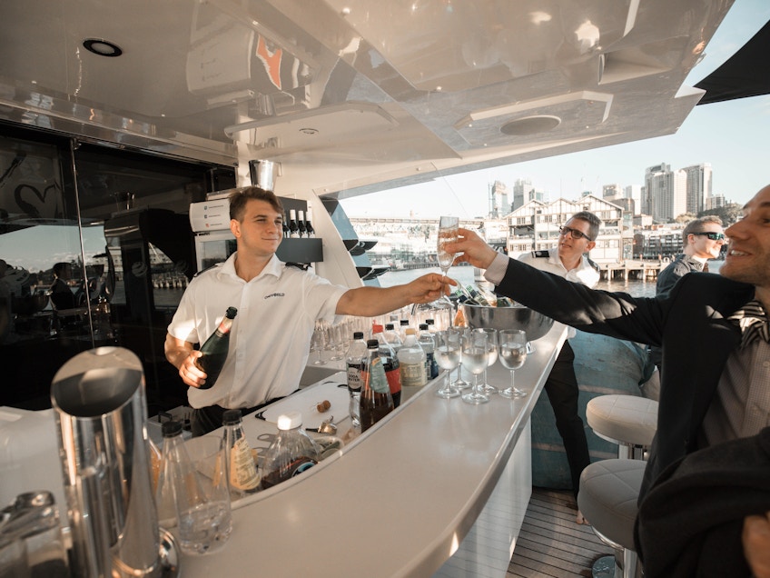 Sydney luxury boat hire One World business event