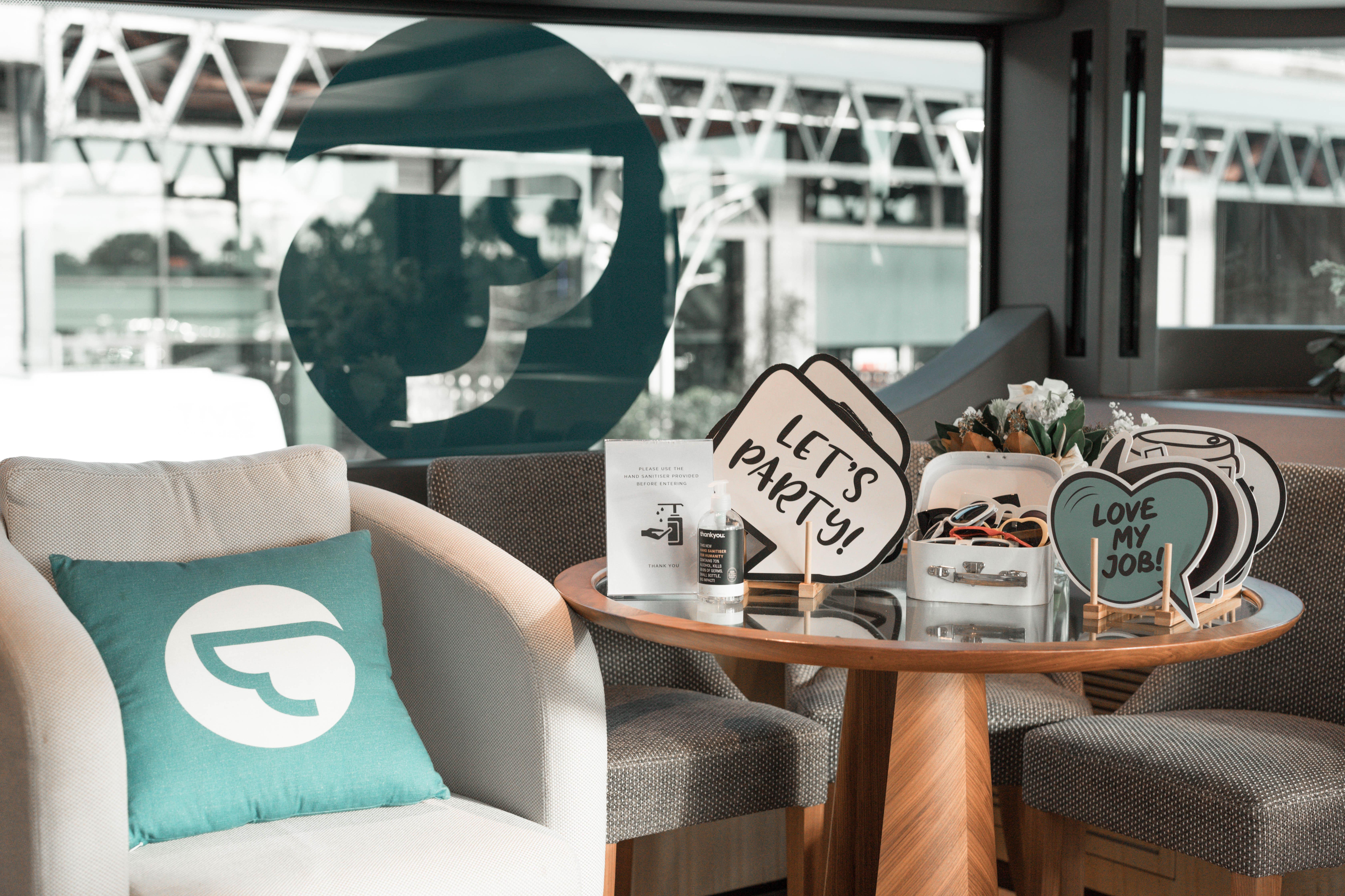 Decorations on One World, Sydney Harbour luxury boat hire for events