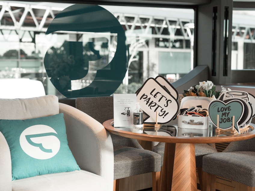 Decorations on One World, Sydney Harbour luxury boat hire for events