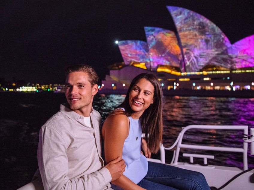 Vivid Sydney 2021 cruise with couple