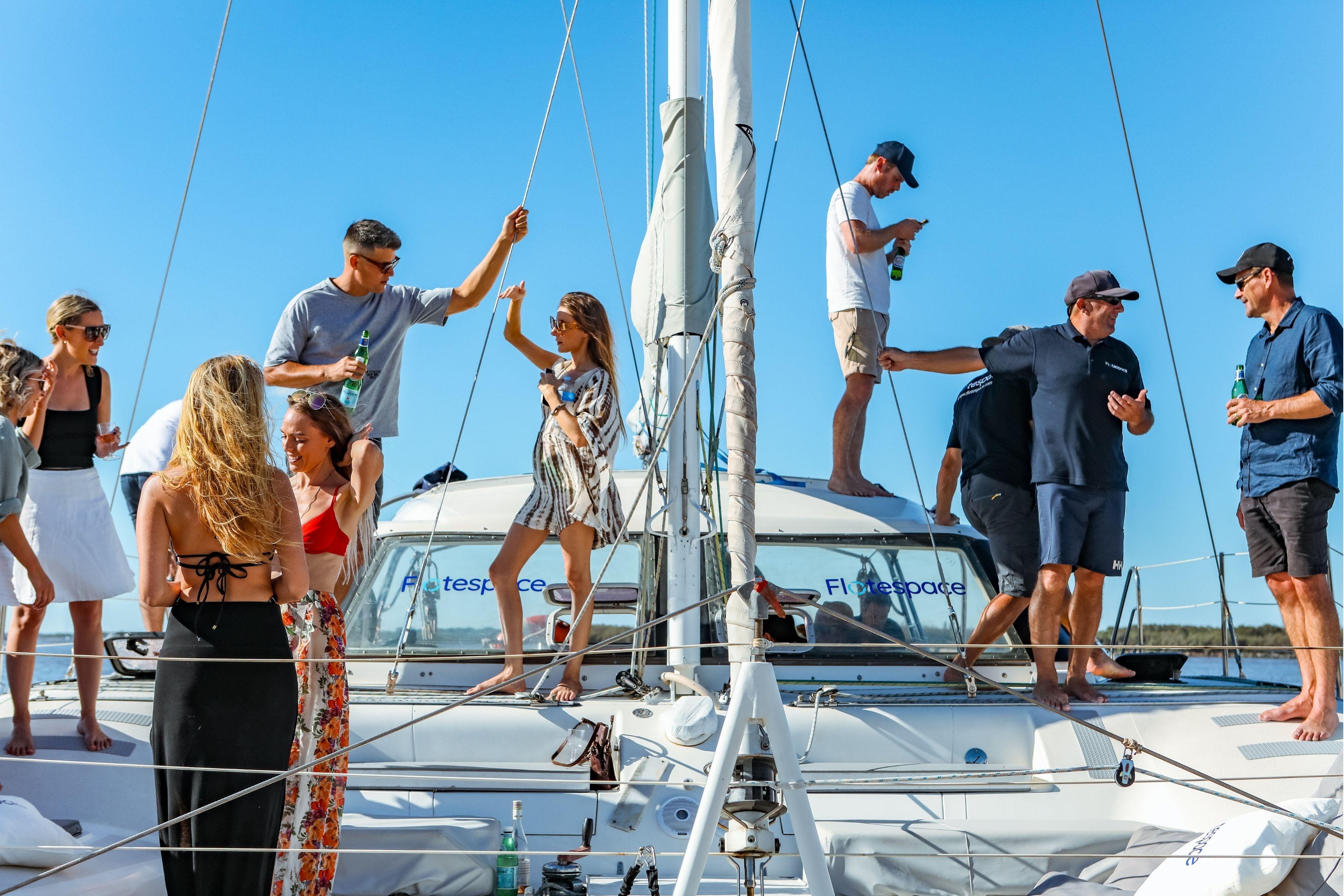 People on Gold Coast boat Serrano